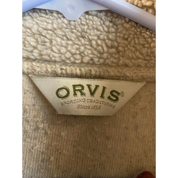 ORVIS Women's Vest Fall/Winter, Cream Fleece/Tapestry Size XS - Picture 4 of 7